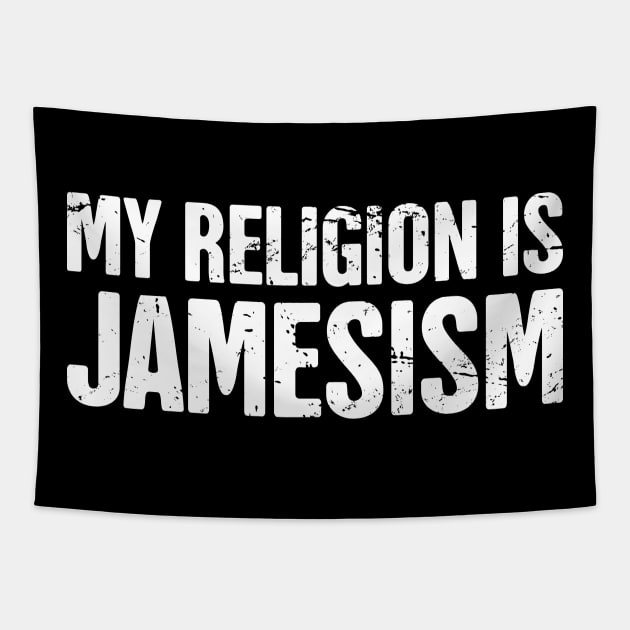 Funny James Name Design Tapestry by MeatMan