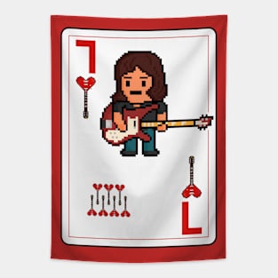 Pixelrockstars Seven of Hearts Playing Card Tapestry