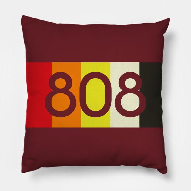 TR-808 STRIPES & FONT #2 Pillow by RickTurner