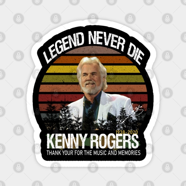 Thank You For The Memories-Kenny-Gift-Rogers- Magnet by S-Log