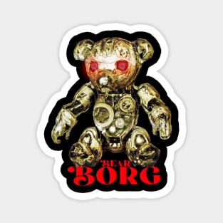 Bear Borg (Gold Cyborg Teddy Bear ) Magnet