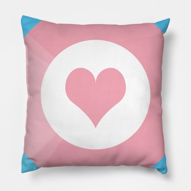 Pride Shield - Trans Flag Pillow by talenlee