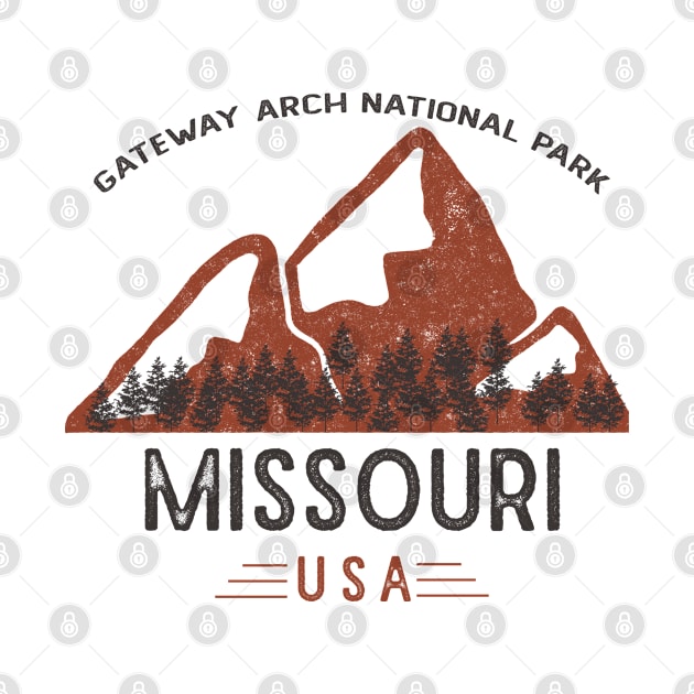 Vintage Gateway Arch National Park by Bullenbeisser.clothes