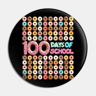 100Th Day Of School Teacher Kids 100 Days Donuts Pin