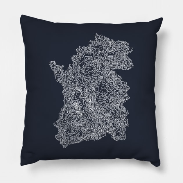 Mitre Peak (Tararua Range) (white) Pillow by simplistictees