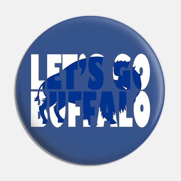 Let's Go Buffalo! Blue Buffalo Pin by JossSperdutoArt