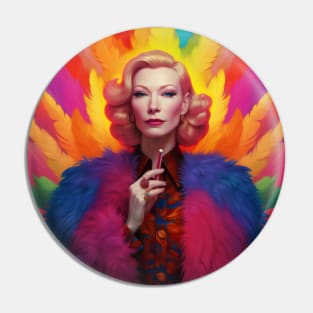 Illustration of Carol Cate Blanchett Pin