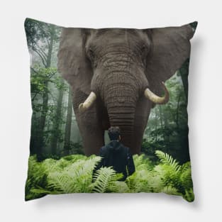 Jungle Elephant Pillow