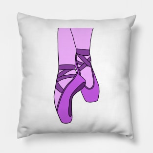 Purple pointe shoes Pillow