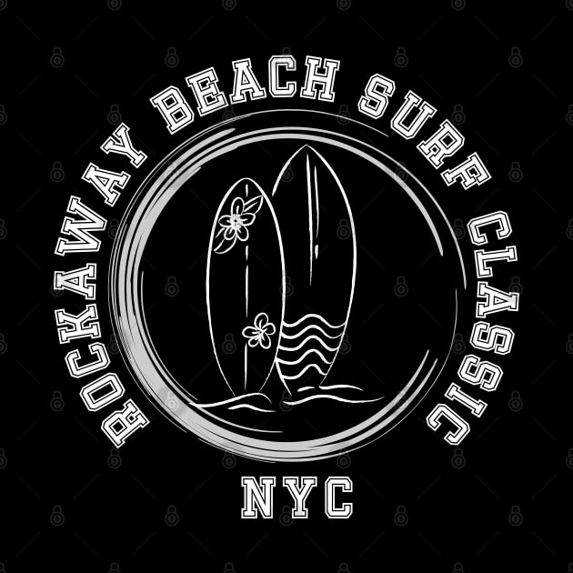 Rockaway Beach Surf Classic (Dark Colors) by Proud Town Tees