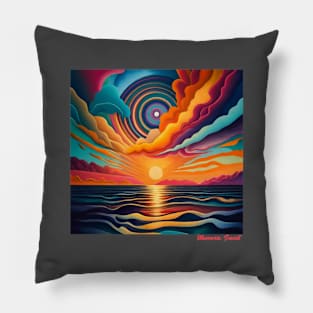 Moonrise, Sunset Pillow