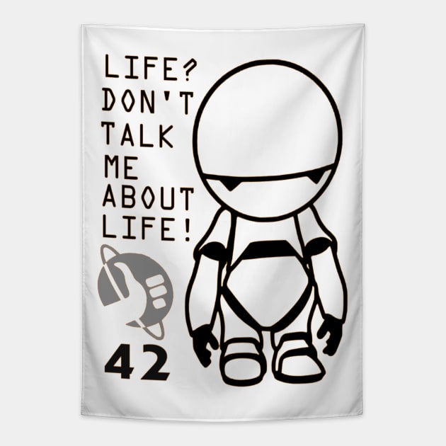 Marvin - Hitchhiker's Guide to the Galaxy Tapestry by OtakuPapercraft