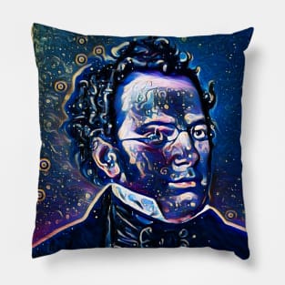 Franz Schubert Dark Night Portrait | Franz Schubert Artwork 4 Pillow