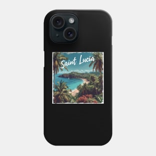 Saint Lucia (White Lettering) Phone Case