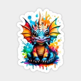 Little Dragon - Cute Baby Dragon Colourful Magnet