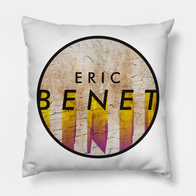 Eric Benet - VINTAGE YELLOW CIRCLE Pillow by GLOBALARTWORD