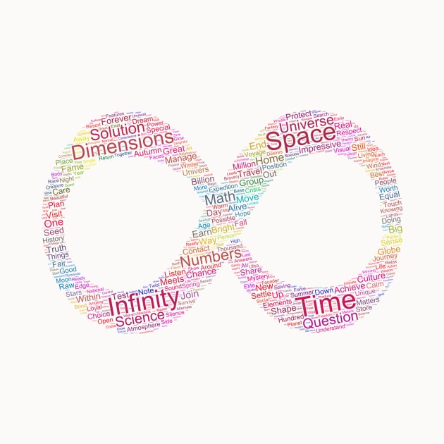 Infinity Symbol Silhouette Shape Text Word Cloud by Cubebox