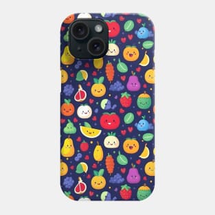 Cute fruit with doodle style Phone Case