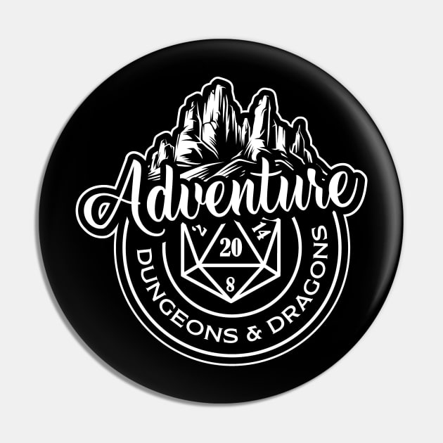 DnD Design Adventure Pin by OfficialTeeDreams