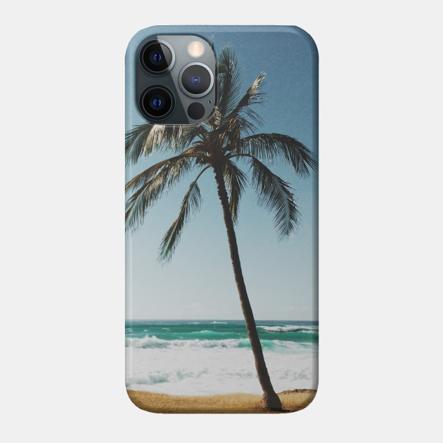 Palm tree by the Beach - Beach - Phone Case