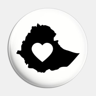 A piece of my heart is in Ethiopia (Black) Pin