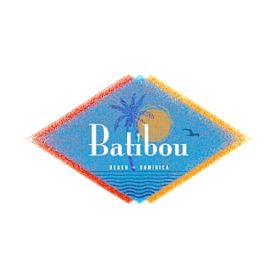 Batibou Beach, Dominica Retro Mid Century Style T-Shirt