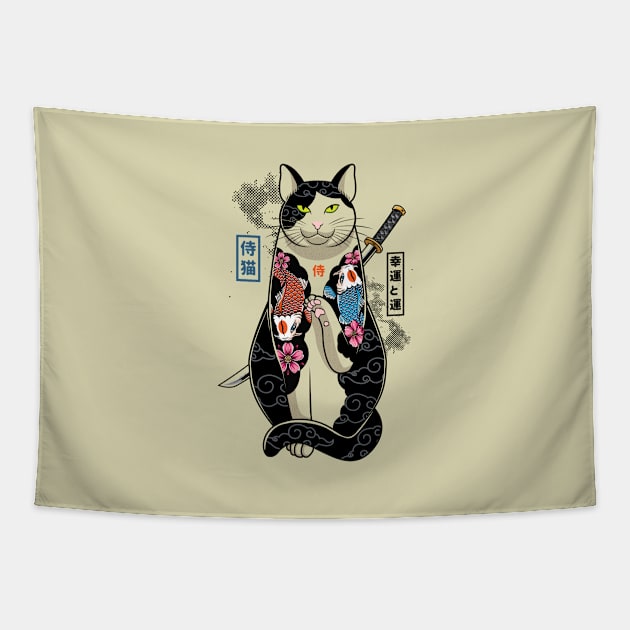 Yakuza Cat Tapestry by redwane