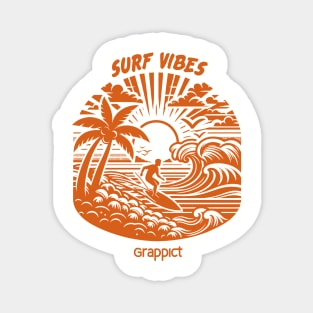 Surf vibes in vintage style Magnet