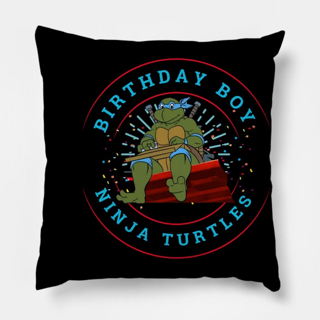 Turtle Birthday Boy Pillow by Proway Design