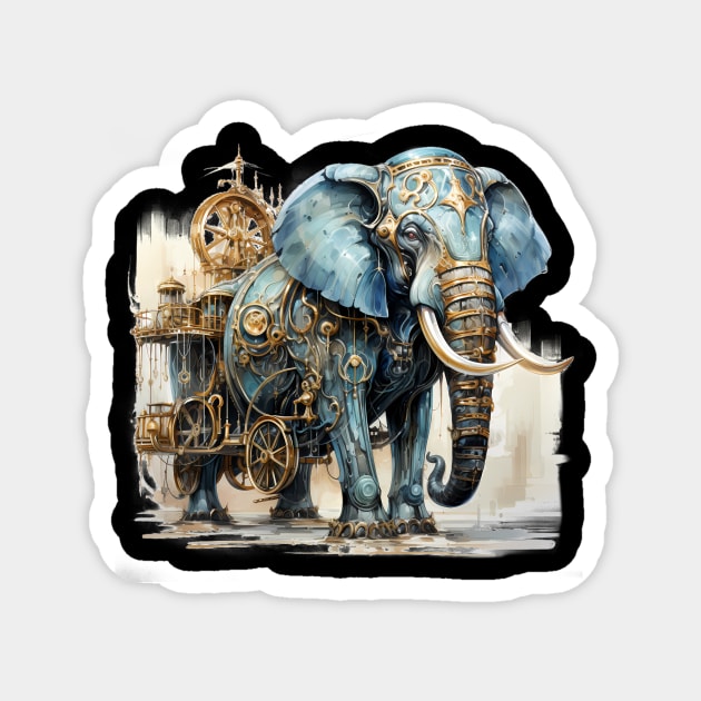 Steampunk Elephant Animals Magnet by DesingHeven