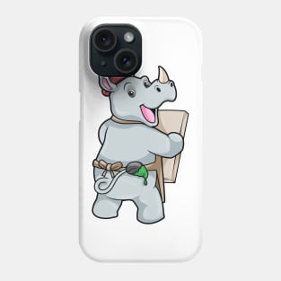 Rhino at Painting with Colours Phone Case