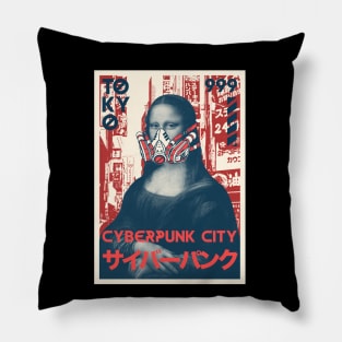 Monalisa CYBERPUNK 20XX Pillow