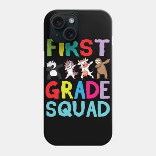 Animals Students Dabbing Back To School First Grade Squad Phone Case