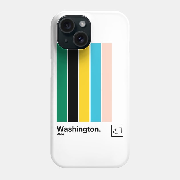 Washington State // Original State Flag Colors Design Phone Case by DankFutura