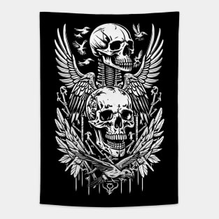Skull and Wings Tapestry
