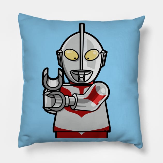 LEGO Ultraman 1966 Pillow by schultzstudio