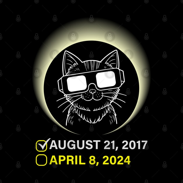 Solar Eclipse 2024 Shirt Total Eclipse April 8th 2024 Cat by Peter smith