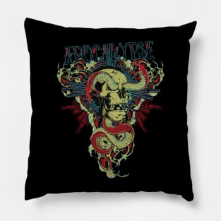 skull and snake Pillow