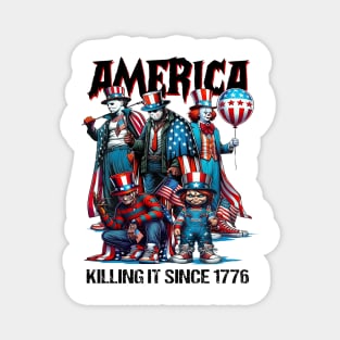 Thug Life Killers Horror Movie Fourth Of July Magnet