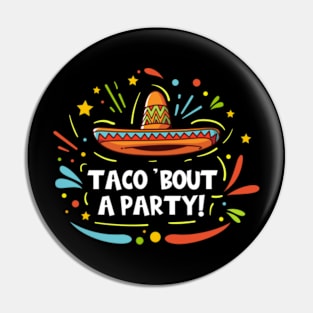 Cinco de Mayo Mexican Sombrero Taco Pin