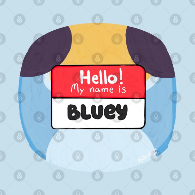 Bluey Name Tag by jberoldart