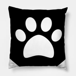 heart dog paw Pillow