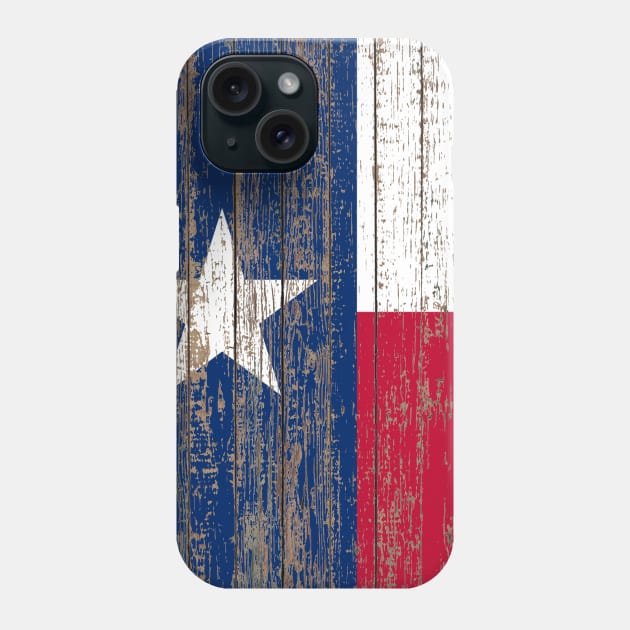 Rustic Primitive Wood Grain Western Country Texas Flag Phone Case by Tina