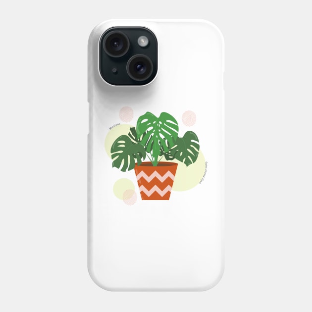 Monstera plant in the ceramic pot Phone Case by Aoxydesign