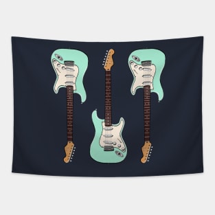 Triple Surf Green Stratocaster Tapestry