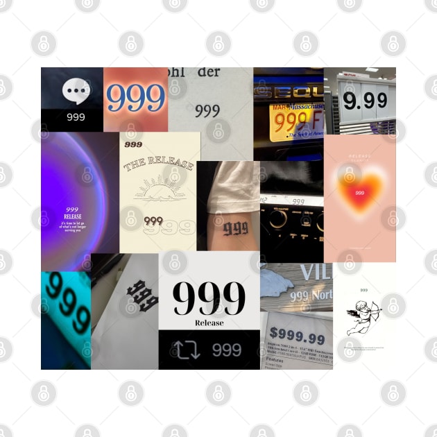 999 angel number aesthetic collage by morgananjos