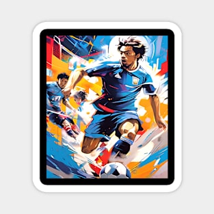 Soccer Street Art, Sports Football Graphic Design Magnet