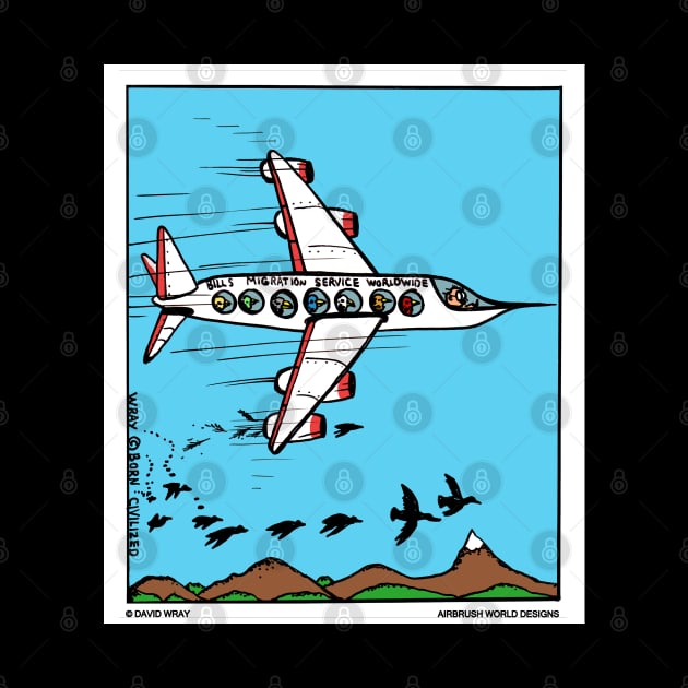 Bird Migration Service Airline Funny Animal Novelty Gift by Airbrush World