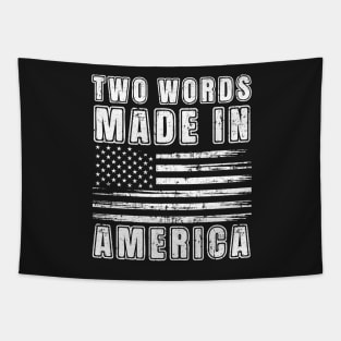 Two Words Made in America Political Tapestry