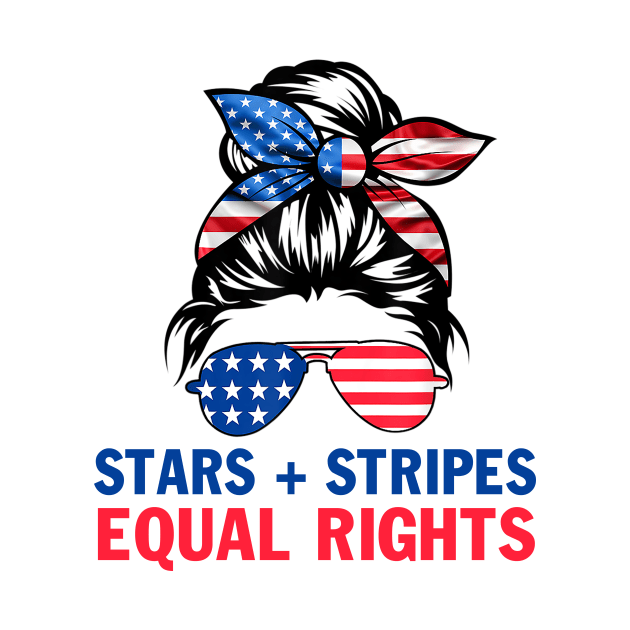 Stars Stripes And Equal Rights 4th Of July Women's Rights by peskybeater